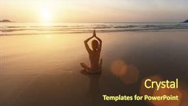  Presentation with girl running on the beach clouds - Audience pleasing PPT layouts consisting of energy medicine - beautiful girl sitting backdrop and a tawny brown colored foreground
