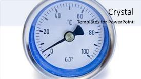  Presentation with energy meter - Amazing PPT layouts having energy meter - measurement pressure on the white backdrop and a light blue colored foreground