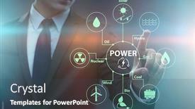  Presentation with energy - Presentation theme consisting of energy-mix-concept-with-businessman background and a ocean colored foreground