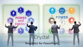  Presentation with energy - Colorful presentation theme enhanced with energy-mix-concept-with-businessman backdrop and a light blue colored foreground