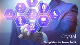  Presentation with energy - Slide set enhanced with energy-mix-concept-with-businessman background and a ocean colored foreground