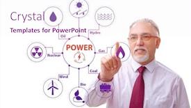  Presentation with energy - Cool new slide deck with energy-mix-concept-with-businessman backdrop and a sky blue colored foreground