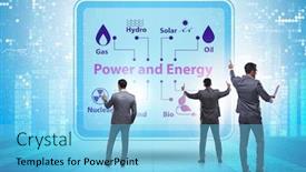  Presentation with energy - Theme featuring energy-mix-concept-with-businessman background and a light blue colored foreground