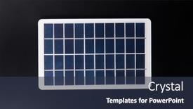  Presentation with solar battery power - PPT theme with energy-power-and-sustainability-concept background and a tawny brown colored foreground