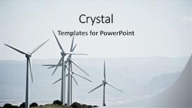  Presentation with renewable energy - Cool new slide set with energy production on a hill backdrop and a sky blue colored foreground