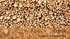  Presentation with pile - Beautiful slides featuring energy resources - pile of chopped fire wood backdrop and a gold colored foreground