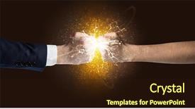  Presentation with spark - Audience pleasing slide deck consisting of energy revolution - two hands fighting with orange backdrop and a wine colored foreground