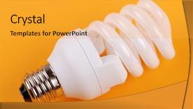  Presentation with energy saving and building - Slides featuring energy saving bulb on yellow background and a yellow colored foreground