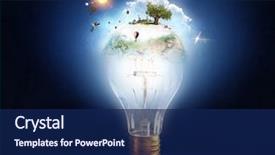  Presentation with saving - Audience pleasing PPT theme consisting of energy saving concept mixed media backdrop and a navy blue colored foreground