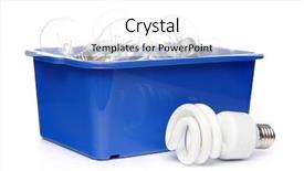  Presentation with recycle - Audience pleasing slides consisting of energy saving electric bulb backdrop and a white colored foreground