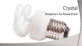  Presentation with bakground - PPT theme having energy saving fluorescent light bulb background and a white colored foreground