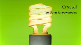  Presentation with light bulb - Cool new presentation with energy saving fluorescent light bulb backdrop and a gold colored foreground