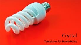  Presentation with saving - Amazing presentation having energy saving fluorescent light bulb backdrop and a dark gray colored foreground