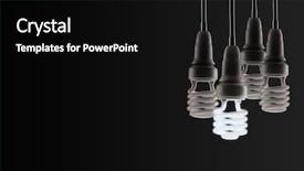  Presentation with bakground - Theme enhanced with energy saving fluorescent light bulb background and a black colored foreground