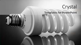  Presentation with saving - Amazing PPT layouts having energy saving lamp on grey backdrop and a light gray colored foreground