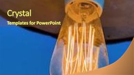  Presentation with energy conservation - PPT theme consisting of energy-saving-lamp-symbolic-photo background and a tawny brown colored foreground