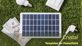  Presentation with solar battery power - Slides featuring energy-saving-power-and-sustainability background and a tawny brown colored foreground