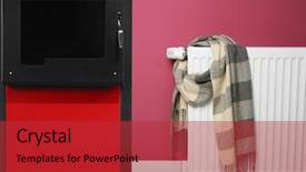  Presentation with energy savings - Slide set featuring energy savings concept solid fuel background and a red colored foreground