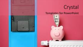  Presentation with energy savings - Cool new slide deck with energy savings concept solid fuel backdrop and a coral colored foreground