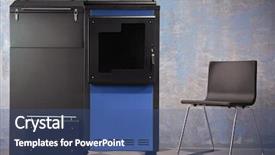  Presentation with energy savings - Presentation design consisting of energy savings concept solid fuel background and a ocean colored foreground