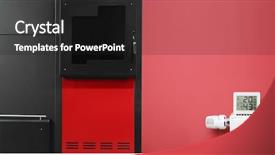  Presentation with energy savings - Cool new slide deck with energy savings concept solid fuel backdrop and a dark gray colored foreground