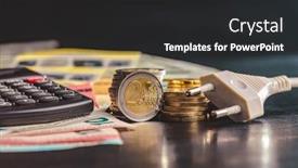  Presentation with energy savings - Presentation theme enhanced with energy-savings-concept-with-power background and a dark gray colored foreground