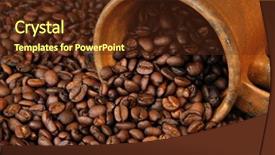  Presentation with spilling - Presentation theme consisting of energy savors - coffee beans spilling background and a  colored foreground