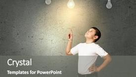  Presentation with school violance - Cool new PPT theme with school boy and electric bulbs backdrop and a  colored foreground