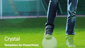  Presentation with race track - PPT layouts with energy service company - business man sport manager background and a shamrock green colored foreground