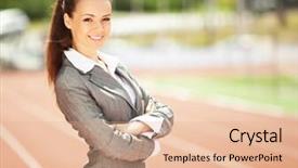  Presentation with race track - Colorful slide set enhanced with lake in karuizawa backdrop and a tawny brown colored foreground