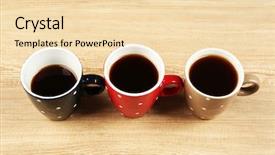  Presentation with company - Amazing slides having energy service company - cups of coffee on wooden backdrop and a lemonade colored foreground