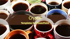  Presentation with dry pineapple close up many - Colorful theme enhanced with energy service company - many cups of coffee closeup backdrop and a  colored foreground