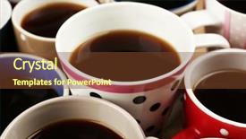 Presentation with dry pineapple close up many - PPT theme having energy service company - many cups of coffee closeup background and a tawny brown colored foreground
