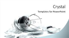  Presentation with art vintage edison lightbulb - Audience pleasing slides consisting of energy shortage - broken lightbulb on white background backdrop and a white colored foreground