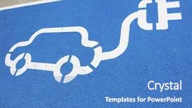  Presentation with electric car - Cool new slide deck with energy signal - area to charge an electric backdrop and a teal colored foreground