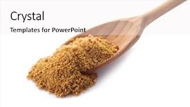  Presentation with energy drink - Slide deck featuring energy soft drink - brown sugar over spoon background and a white colored foreground