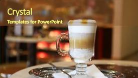  Presentation with soft drink - Audience pleasing slides consisting of energy soft drink - glass of latte coffee backdrop and a tawny brown colored foreground