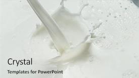  Presentation with milk splash - Colorful PPT theme enhanced with energy soft drink - pouring milk and milk splash backdrop and a  colored foreground