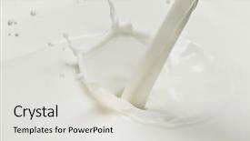  Presentation with milk splash - PPT layouts enhanced with energy soft drink - pouring milk and milk splash background and a  colored foreground