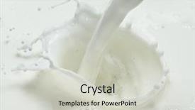  Presentation with close up pouring oil - Beautiful theme featuring energy soft drink - pouring milk and milk splash backdrop and a  colored foreground