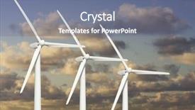  Presentation with wind turbines - Amazing slide set having energy sources - three wind turbines over dramatic backdrop and a ocean colored foreground