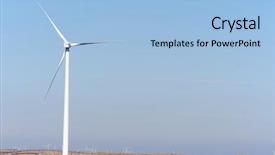  Presentation with oil and gas production - PPT layouts consisting of energy sources - windmill for renowable electric production background and a light blue colored foreground