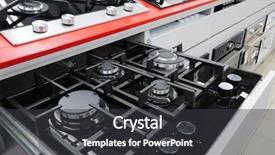  Presentation with retail store - Beautiful theme featuring energy storeg - brand new gas stove panels backdrop and a dark gray colored foreground