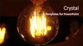  Presentation with lamps - Cool new slide deck with energy storeg - ceiling lamps on dark background backdrop and a wine colored foreground