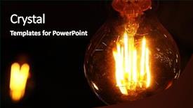  Presentation with lamps - Presentation theme having energy storeg - ceiling lamps on dark background background and a wine colored foreground