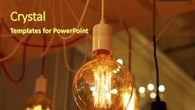  Presentation with lamps - Slide deck featuring energy storeg - ceiling lamps on dark background background and a tawny brown colored foreground