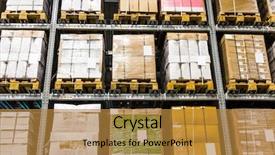  Presentation with furniture - PPT theme featuring energy storeg - large furniture warehouse background and a gold colored foreground