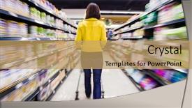  Presentation with motion - Slide set consisting of energy storeg - shopping at the supermarket motion background and a yellow colored foreground