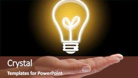  Presentation with energy - Slides featuring energy symbol on the female background and a tawny brown colored foreground