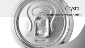  Presentation with energy - Slides having energy template - aluminum can on white background background and a light gray colored foreground